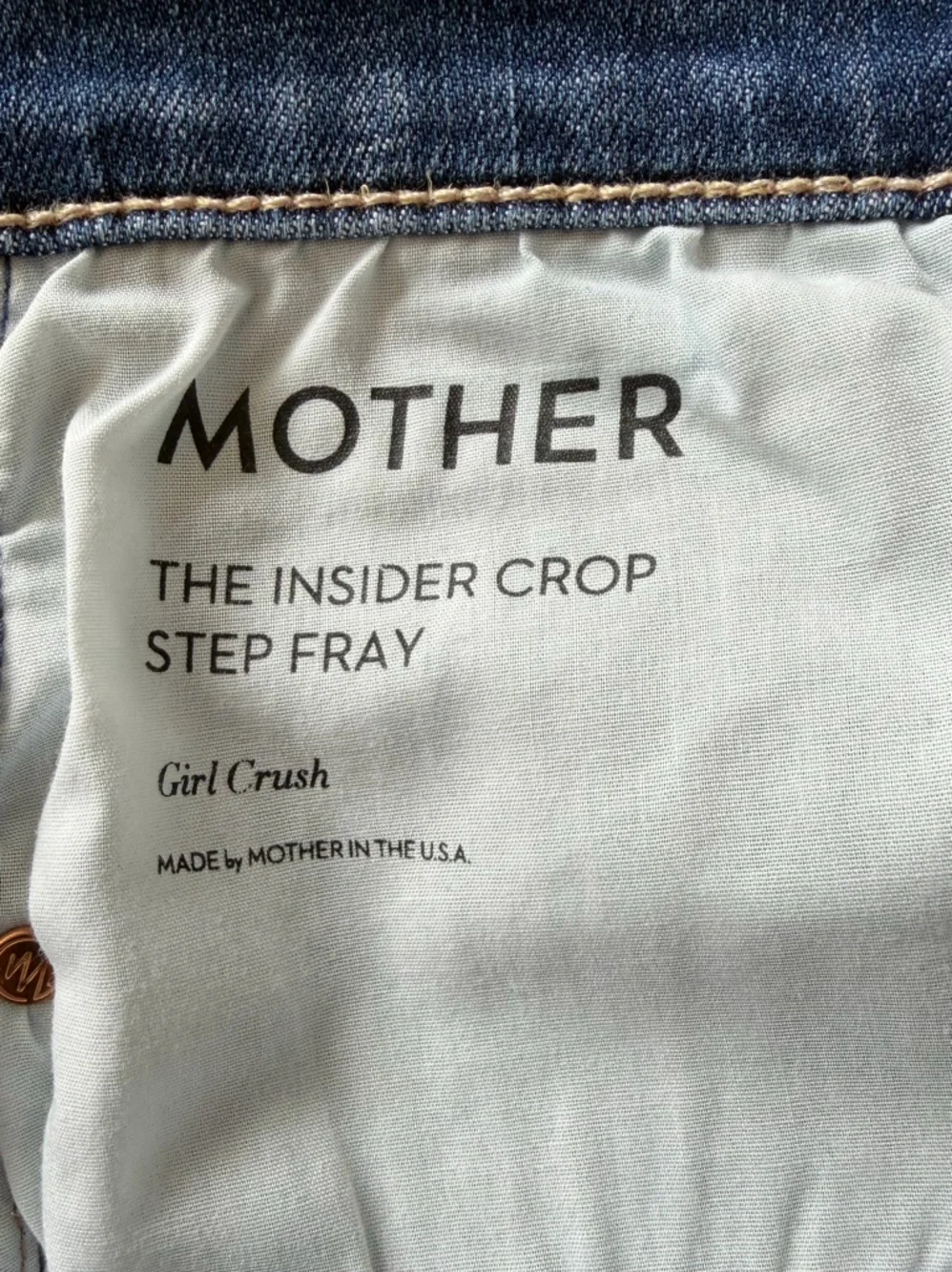 MOTHER Straight-Leg Jeans in Medium Blue Wash - Picture 3 of 3